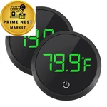 Dweii 2pack Led Digital Aquarium Thermometer, Tank Thermometer Black. Fixed Price $19.02.