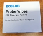 Ecolab Probe Wipes 1000 Single Use Packets Model 40807-02-11. Fixed Price $49.99.