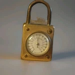Vintage Antique Brass Lock Shaped Thermometer Made In France Untested. Fixed Price $25.00.