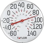 Taylor 12 Inch Metal Wall Thermometer Indoor Outdoor Large Dial White. Fixed Price $40.99.