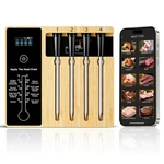 Nigogor Smart Wireless Meat Thermometer 4 Probes - Wood/silver/black. Fixed Price $103.29.