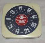 Vintage Taylor Sybro Outdoor Thermometer 12" Square Retro 1976 Ortho Salutes. Fixed Price $39.00.