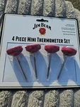 Jim Beam Poultry And Steak 4 Piece Mini Thermometer Stainless Steel Bbq Cooking. Fixed Price $18.30.