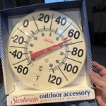 Vintage Retro 1995 Sunbeam Wall Thermometer - 12" Diameter Made In The Usa Nos. Fixed Price $24.99.