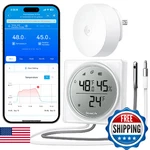 Goveelife Upgraded Smart Wifi Refrigerator Thermometer Digital With Freezer Alar. Fixed Price $97.94.