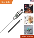 High-precision Digital Thermometer With Long Probe - Ideal For Every Kitchen. Fixed Price $23.99.