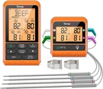 Temppro Tp829 1000ft Wireless Meat Thermometer Digital Four Probes, Orange. Fixed Price $64.99.