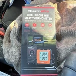 Thermopro Dual Probe Wifi Digital Meat Thermometer Tp922w Stainless Steel Orange. Fixed Price $20.00.