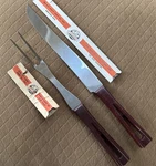 Stanley Stanhome Vintage Set Stainless Large Bbq Cook Fork & Utility Knife Nos. Fixed Price $14.50.