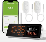 Wifi Remote Thermometer Freezer Alarm, 1/3 Mile Long Range, With Ip67 Waterproof. Fixed Price $128.90.