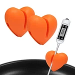 2pcs Candy Thermometer Pot Clip Holder, Coldairsoap Silicone Orange. Fixed Price $15.59.