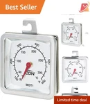 Multi-mount Oven Thermometer Stainless Steel 100-600 F High Accuracy Cooking. Fixed Price $27.97.