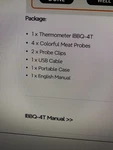 Inkbird Wifi Grill Thermometer Ibbq-4t, Wireless , 4 Probes Open Box, Unused. Fixed Price $55.12.