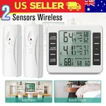 Wireless Digital Refrigerator Freezer Thermometer Temp Alarm With 2 Sensors. Fixed Price $17.47.