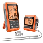 Temppro Tp826 500ft Wireless Meat Thermometer, Dual Two Probes, Orange. Fixed Price $93.20.