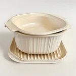 Rubbermaid Microwave Cookware 1qt 3qt Casserole + Bacon Rack Tray Set Vintage. Fixed Price $34.99.