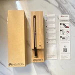Meater Plus Wireless Smart Digital Meat Thermometer With Bamboo Case. Fixed Price $26.34.