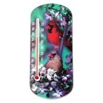 New Taylor 5204 8" Suction Cup Outdoor Window Thermometer With Cardinals. Fixed Price $3.09.
