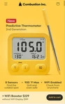Combiustion Inc Predictive Thermometer W/ Wifi & Display Msrp $200. Fixed Price $160.00.