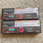 2x Kizen Digital Meat Thermometer With Probe - Waterproof, Kitchen Instant Read. Fixed Price $15.00.