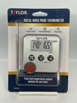 Taylor Digital Wired Probe Meat Thermometer W/timer Programmable New In Package. Fixed Price $19.99.