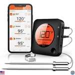 Wireless Bluetooth Meat Thermometer, Dual Probe Lcd Bbq Grill Cooking Tool. Fixed Price $50.32.