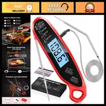 Digital Instant Read Meat Thermometer With Dual Probe, Backlit Display, Kitchen. Fixed Price $23.99.