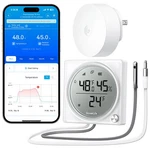 Goveelife Upgraded Smart Wifi Refrigerator Thermometer Digital With Freezer Alar. Fixed Price $89.64.