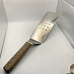 Dexter Ps8698 8"x3" Perforated Spatula Turner Stainless Steel Wood Riveted. Fixed Price $17.97.
