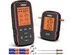 Yiou Wireless Digital Meat Thermometer With 2 Probes, 500 Ft, Red. Fixed Price $39.99.