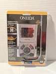 New Oneida Digital Probe Cooking Grilling Meat Thermometer & Timer-grey. Fixed Price $25.25.