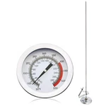 Deep Fryer/candy/turkey Thermometer With Clip&15 Inch Stem - 15 Inch, Silver. Fixed Price $15.64.