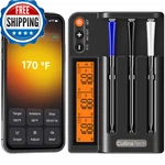 Culinatech 750ft Wireless Meat Thermometer Long Range For Smoker Bbq Rotisserie. Fixed Price $176.21.