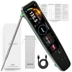 Instant Read Meat Thermometer Digital, 3.8" Touchscreen No App Needed Recharge. Fixed Price $47.99.
