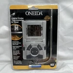 Oneida Digital Probe Cooking Grilling Meat Thermometer & Timer-grey 31201 New. Fixed Price $20.99.