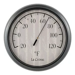 104-108b La Crosse 8" Round Indoor/outdoor Thermometer With Birch Tree Dial. Fixed Price $12.95.