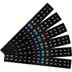 6 Pieces Horizontal Stick On Thermometer Strip Black. Fixed Price $11.50.