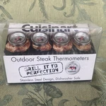 Cuisinart Outdoor Steak Thermometers Set Of 4 Stainless Steel New In Box. Fixed Price $12.00.