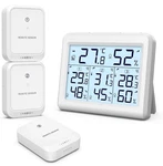 Oria Indoor Outdoor Thermometer, Digital Hygrometer Thermometer With 3 Wireless. Fixed Price $34.99.
