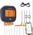 Inkbird Wifi Meat Thermometer Ibbq-4t, Wireless Bbq For Smoker. Fixed Price $76.75.