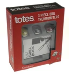 Totes 3 Piece Outdoor Bbq Thermometer Barbeque Set Stainless Steel Xmas Gift Lot. Fixed Price $12.82.