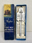 Vintage Taylor Roast Meat And Poultry Thermometer #5936 With Original Box. Fixed Price $8.95.