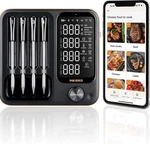 Inkbird Wireless Bbq Meat Thermometer 4 Probes Wifi Bluetooth Black. Fixed Price $89.99.