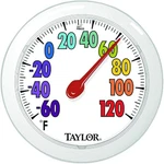 Taylor 5631 Colortrack Dial Outdoor Wall Thermometer, 6". Fixed Price $23.95.