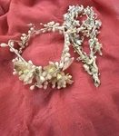Antique Set Bouquet Of Flowers , Wax And Strip .for Brydal. Fixed Price $79.99.