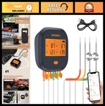 Inkbird Wifi Meat Thermometer Ibbq-4t, Wireless Bbq For Smoker,. Fixed Price $86.99.