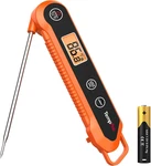 Temppro Digital Instant Read Meat Thermometer For Grilling Waterproof Orange. Fixed Price $15.10.