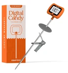 Digital Candy Thermometer With Pot Clip, 10" Long Stainless Steel Probe, Instant. Fixed Price $22.57.