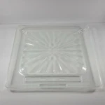 Vintage Amana Radarange Microwave Square Glass Tray Starburst 14 1/2" X 13 5/8". Fixed Price $57.90.