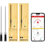 Bbqovn Smart Wireless Meat Thermometers No Wire W/ App 777ft Range, Bluetooth. Fixed Price $71.88.